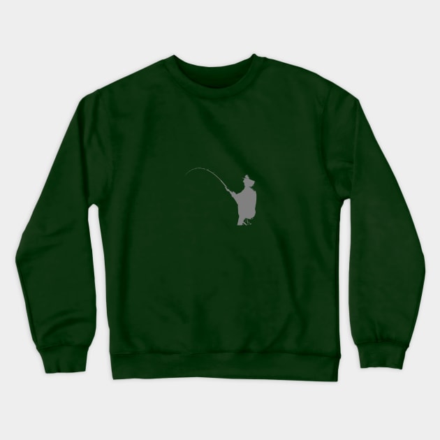 Fisherman grey design Crewneck Sweatshirt by BassFishin